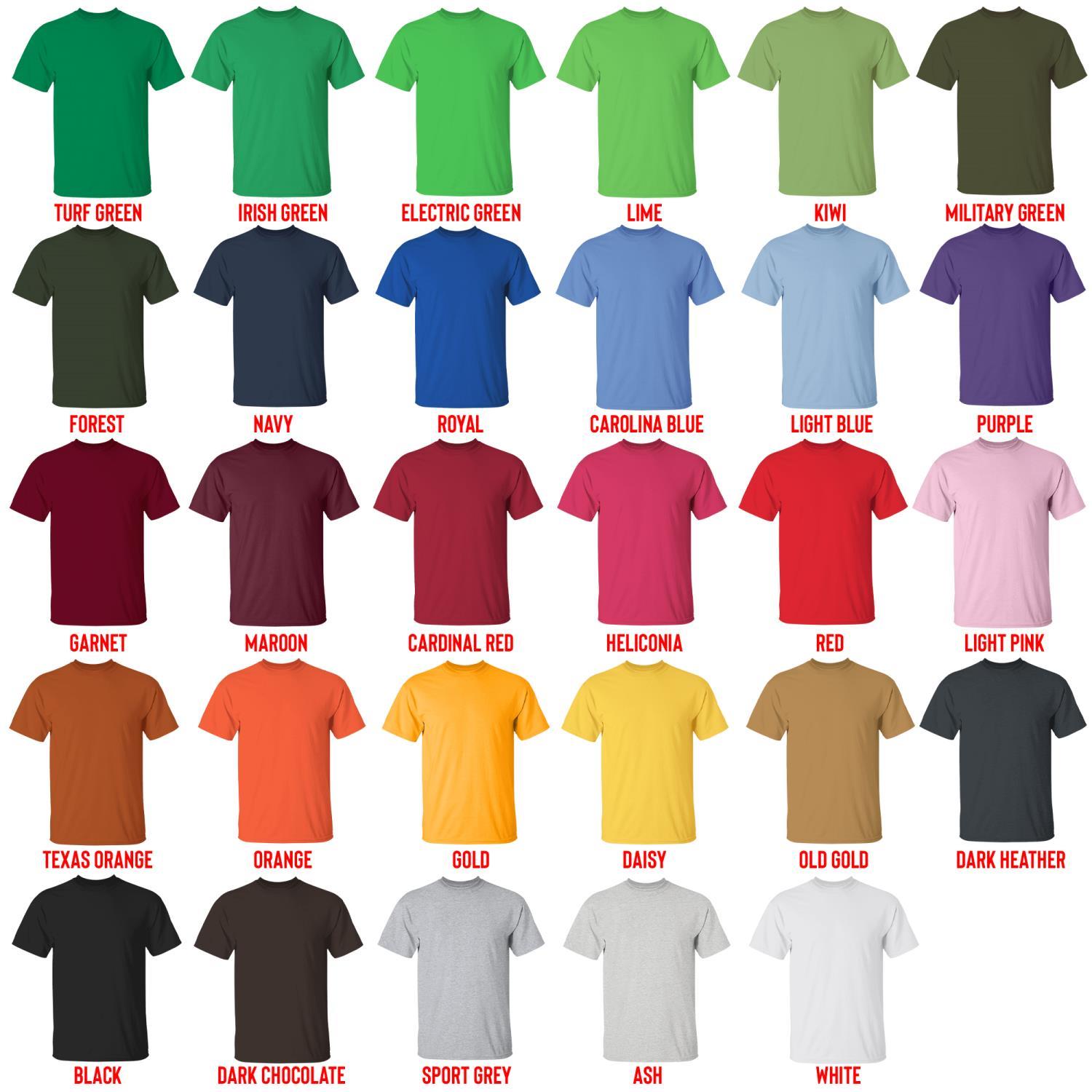 t shirt color chart - French Bulldog Gifts UK