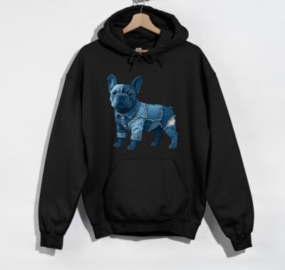 Frenchie Retro Design Hoodie