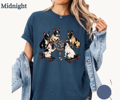 Frenchie Vintage Illustration T-shirt
