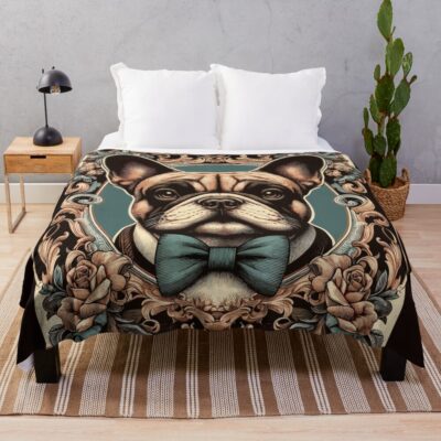 French Bulldog Classic Print Throw Blanket