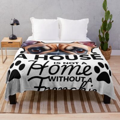 Frenchie Iconic Design Throw Blanket