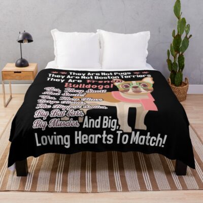 Frenchie Classic Artwork Throw Blanket