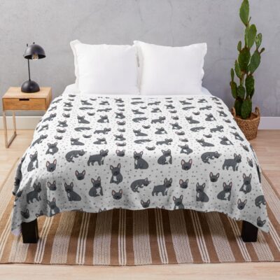 French Bulldog Modern Graphic Throw Blanket