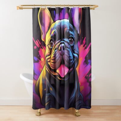 French Bulldog Vintage Design Shower Curtain