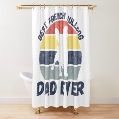 French Bulldog Iconic Illustration Shower Curtain
