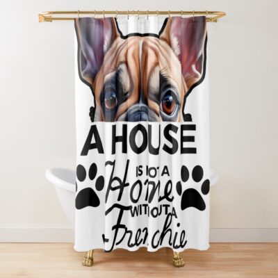 Frenchie Iconic Design Shower Curtain